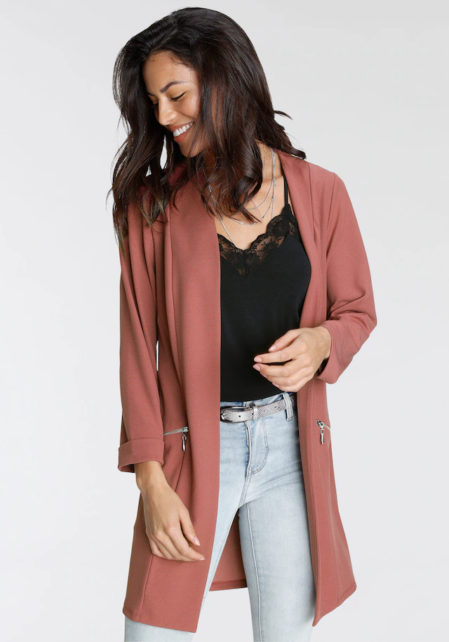 Laura Scott Longblazer mit Reißverschlüssen