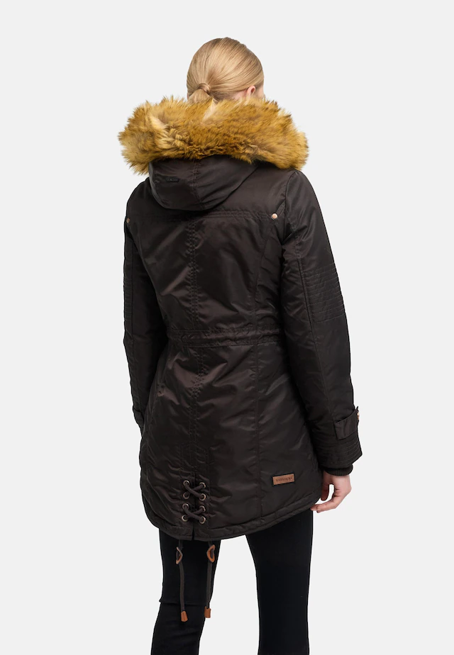 Navahoo Wintermantel »La Viva« hochwertiger Winterparka mit großem Kunstfell