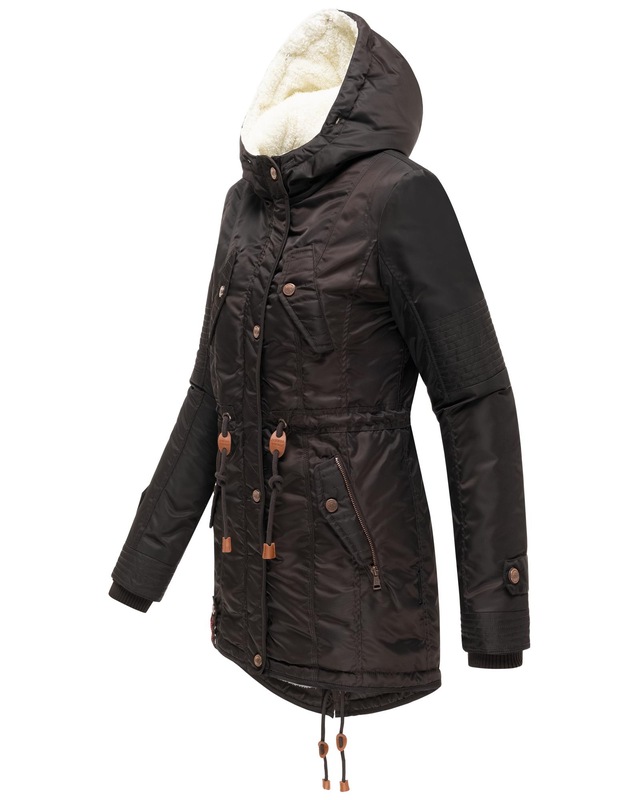 Navahoo Wintermantel »La Viva« hochwertiger Winterparka mit großem Kunstfell