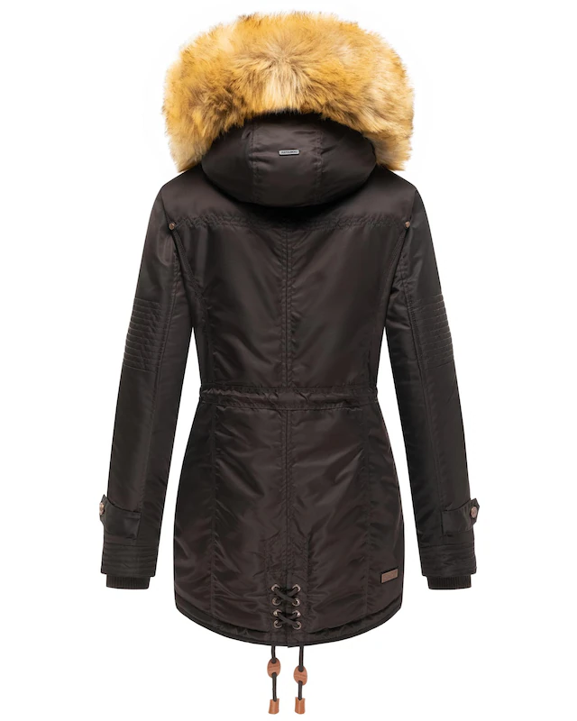 Navahoo Wintermantel »La Viva« hochwertiger Winterparka mit großem Kunstfell