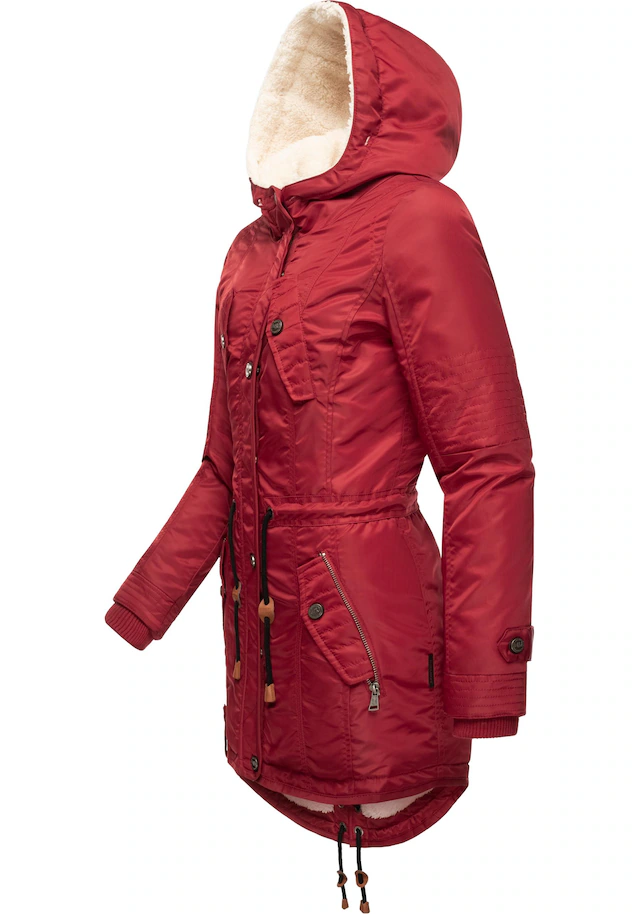 Navahoo Wintermantel »La Viva« hochwertiger Winterparka mit großem Kunstfell