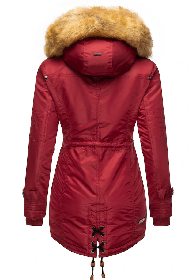 Navahoo Wintermantel »La Viva« hochwertiger Winterparka mit großem Kunstfell