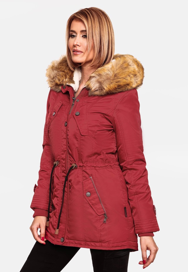 Navahoo Wintermantel »La Viva« hochwertiger Winterparka mit großem Kunstfell