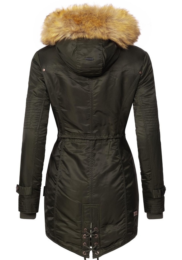 Navahoo Wintermantel »La Viva« hochwertiger Winterparka mit großem Kunstfell