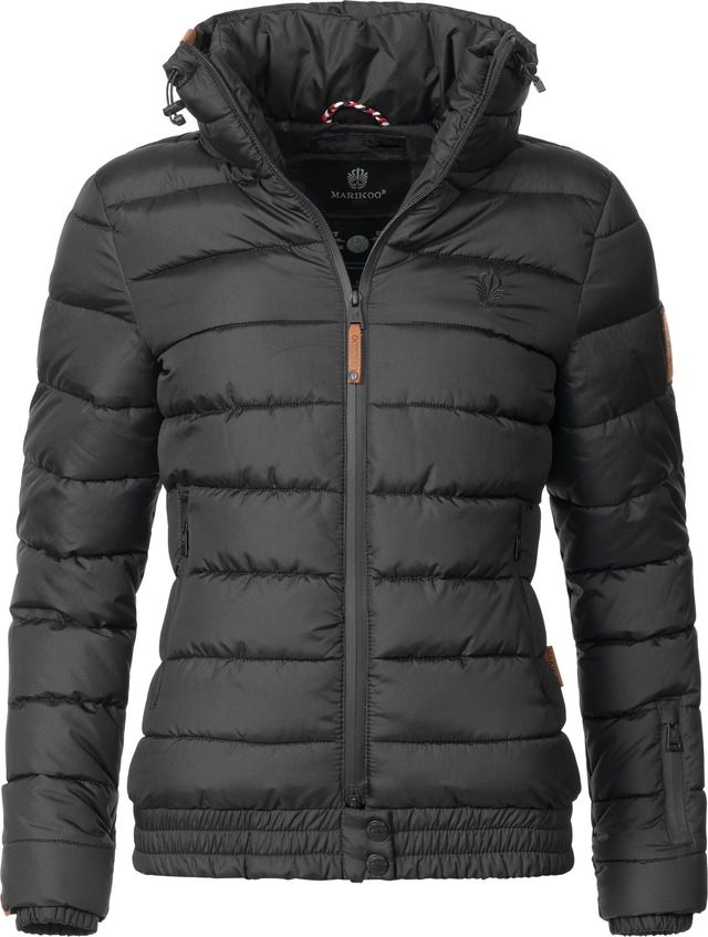 Marikoo Steppjacke »Poison« ohne Kapuze stylische Damen Winterjacke mit hohem Kragen