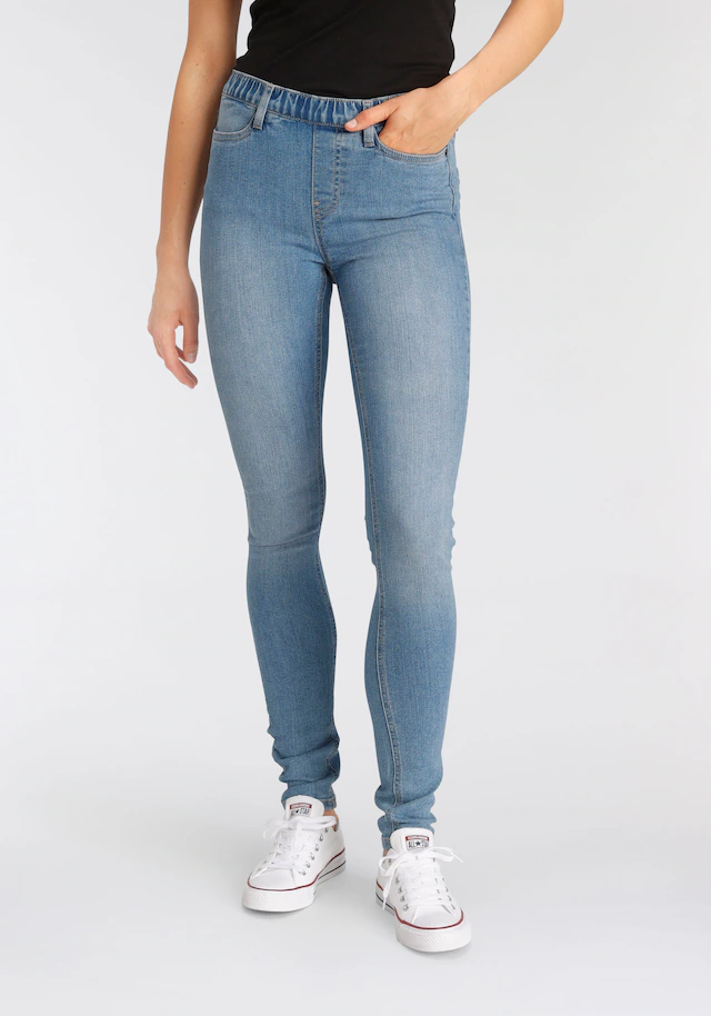 Flashlights Jeansjeggings Packung, 2er-Pack, enge Passform, Röhrenjeans, Used-Look-Waschung, hohe Leibhöhe