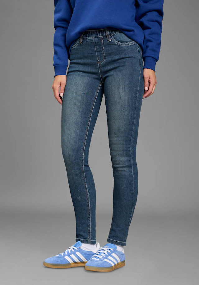 Flashlights Jeansjeggings Packung, 2er-Pack, enge Passform, Röhrenjeans, Used-Look-Waschung, hohe Leibhöhe