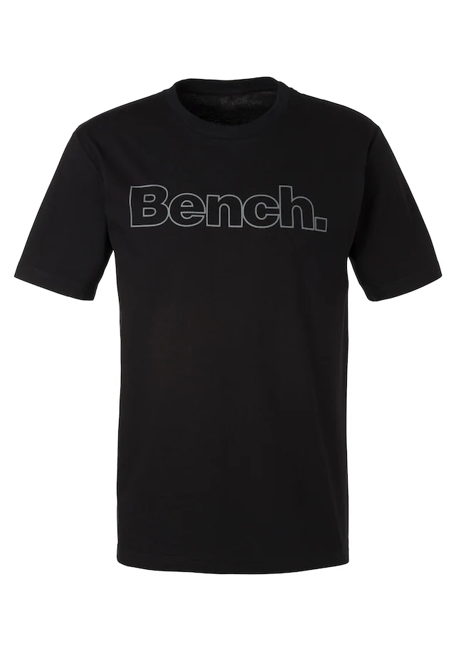 Bench. Loungewear T-Shirt 2 Stk. Shirt mit Logoprint, Basicshirt mit Rundhals aus reiner Baumwolle