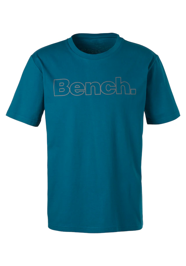 Bench. Loungewear T-Shirt 2 Stk. Shirt mit Logoprint, Basicshirt mit Rundhals aus reiner Baumwolle