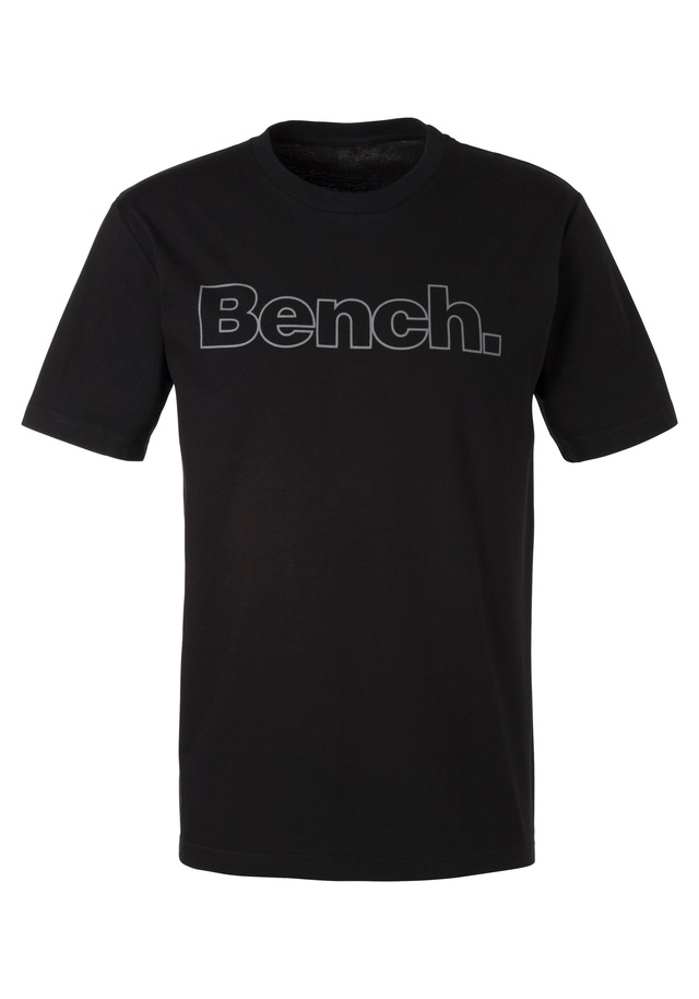 Bench. Loungewear T-Shirt 2 Stk. Shirt mit Logoprint, Basicshirt mit Rundhals aus reiner Baumwolle
