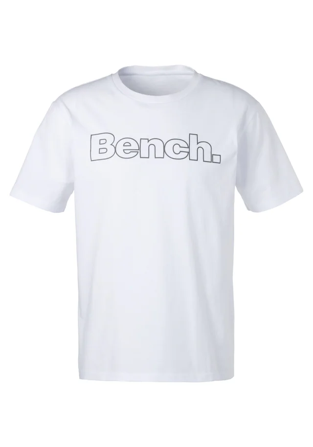 Bench. Loungewear T-Shirt 2 Stk. Shirt mit Logoprint, Basicshirt mit Rundhals aus reiner Baumwolle