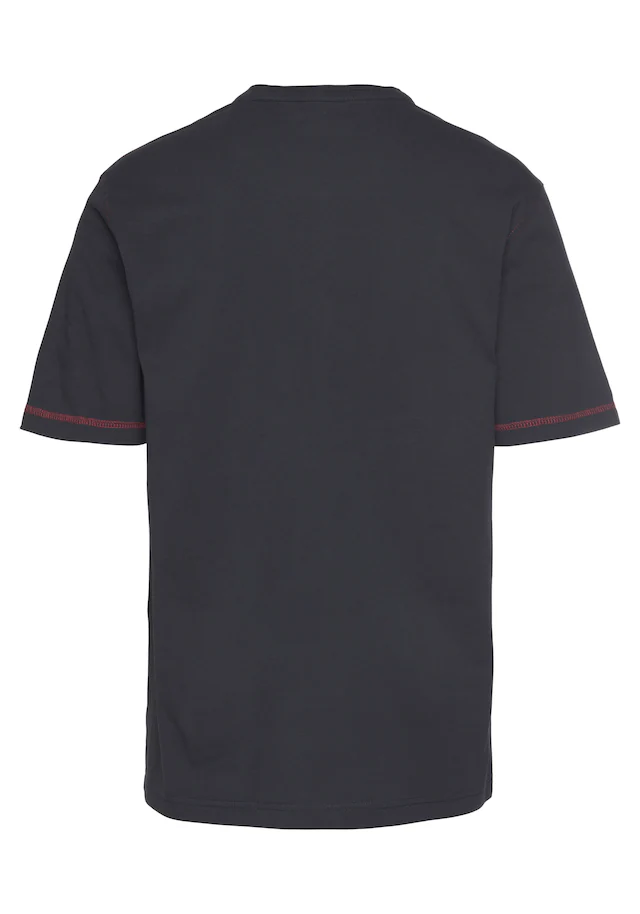 Man's World Henleyshirt Kurzarm, lässige Passform, bedruckt, Rundhals, casual