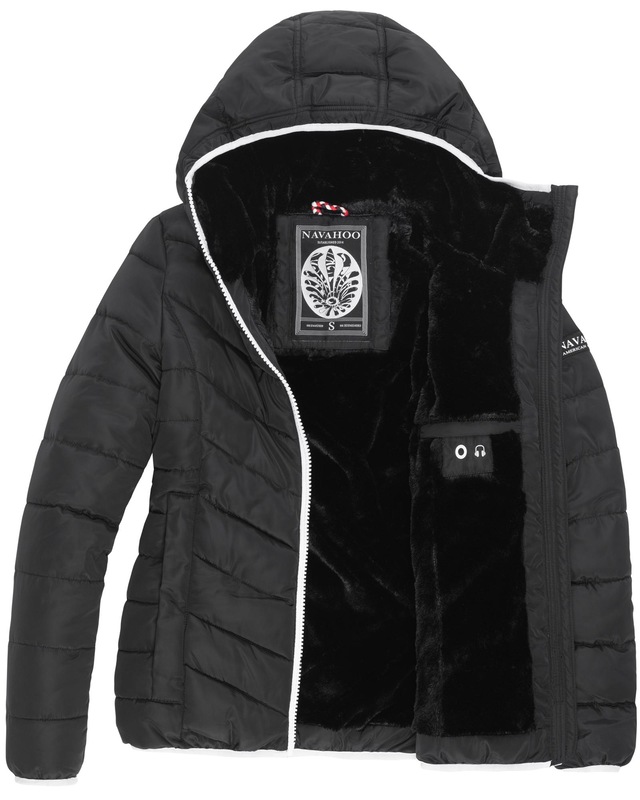 Navahoo Steppjacke »Elva« mit Kapuze stylische Damen Winterjacke mit Kapuze