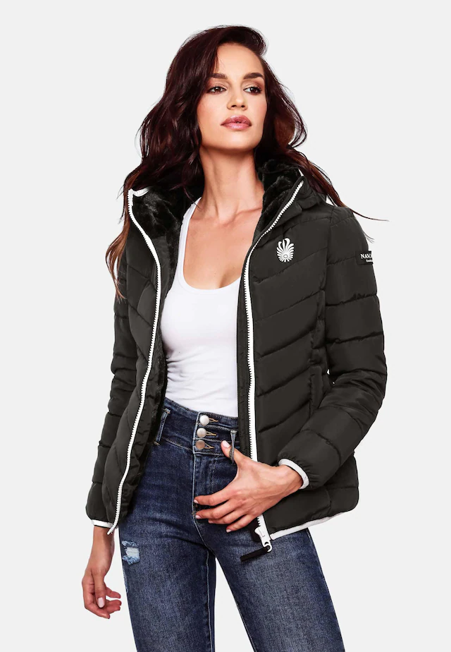 Navahoo Steppjacke »Elva« mit Kapuze stylische Damen Winterjacke mit Kapuze