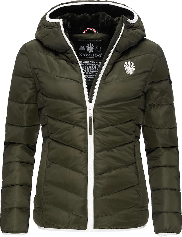 Navahoo Steppjacke »Elva« mit Kapuze stylische Damen Winterjacke mit Kapuze