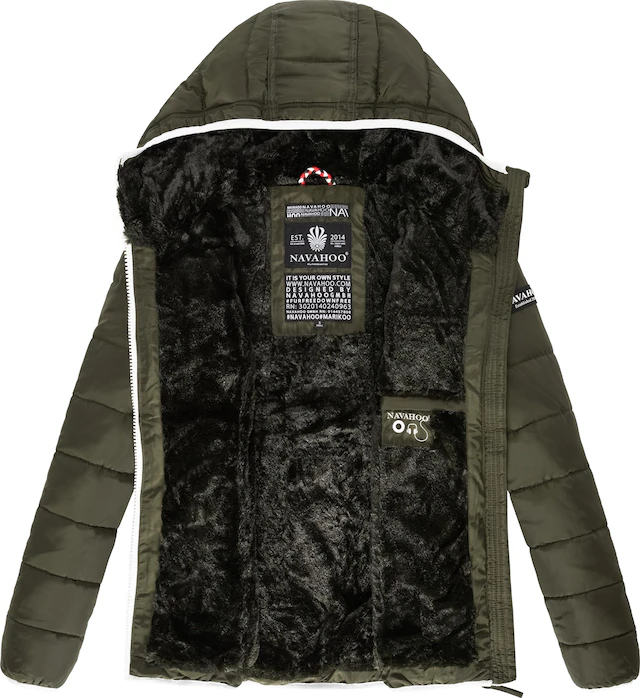 Navahoo Steppjacke »Elva« mit Kapuze stylische Damen Winterjacke mit Kapuze