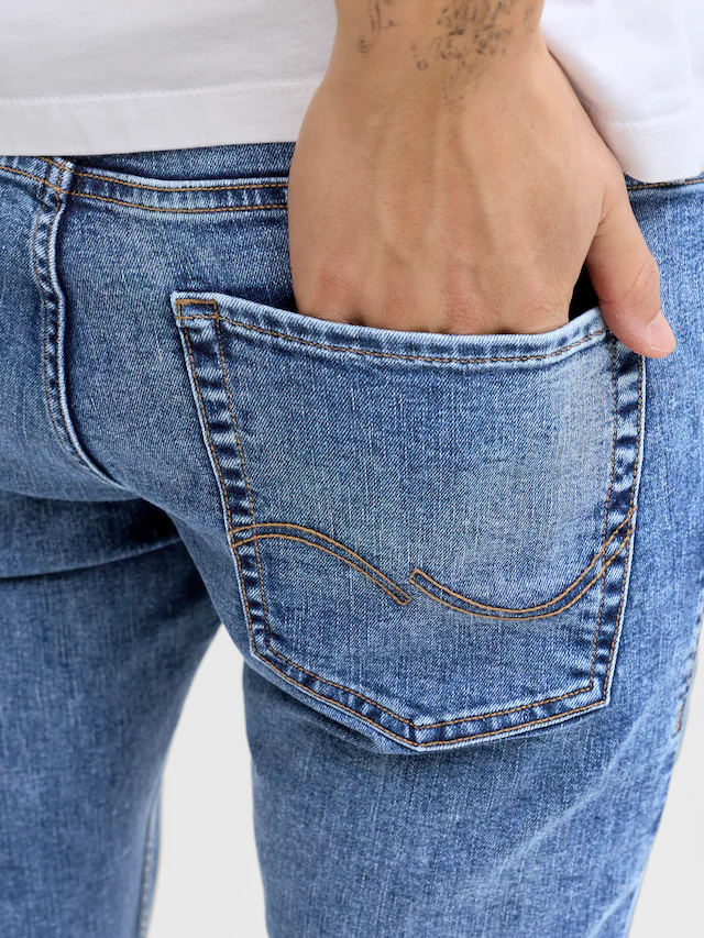 Jack & Jones Slim-fit-Jeans »JJIGLENN Slim-Fit mit Stretch und praktischer 5-Pocket-Form« Baumwollmischung, slim fit