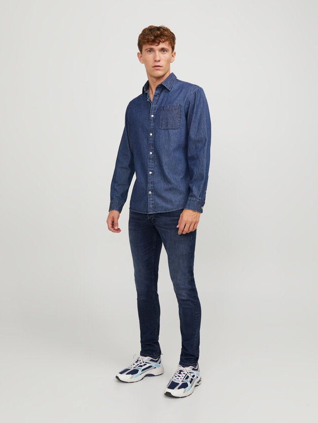 Jack & Jones Slim-fit-Jeans »JJIGLENN Slim-Fit mit Stretch und praktischer 5-Pocket-Form« Baumwollmischung, slim fit