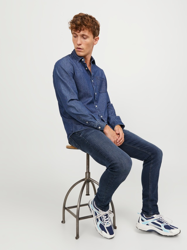 Jack & Jones Slim-fit-Jeans »JJIGLENN Slim-Fit mit Stretch und praktischer 5-Pocket-Form« Baumwollmischung, slim fit