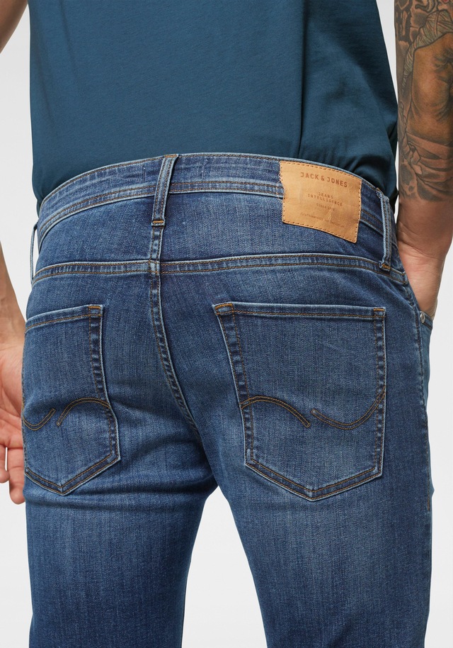 Jack & Jones Slim-fit-Jeans »JJIGLENN Slim-Fit mit Stretch und praktischer 5-Pocket-Form« Baumwollmischung, slim fit