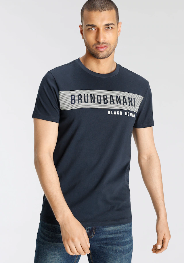 Bruno Banani T-Shirt kurzärmelig, schmal geschnitten, Rundhalsausschnitt