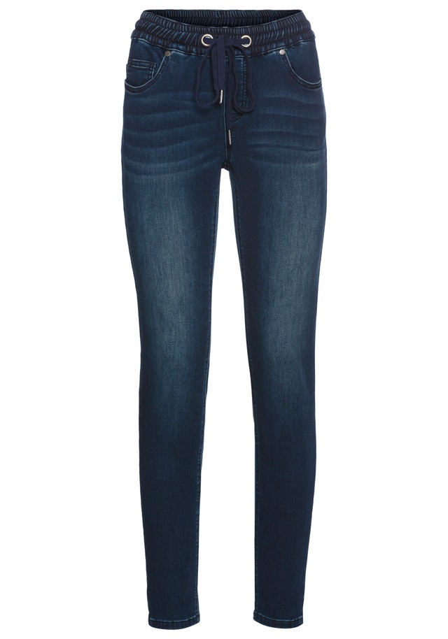 Arizona Stretch-Jeans weites Bein, normale Leibhöhe, knöchellang, mit Used-Waschung