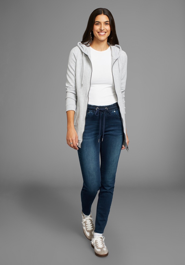 Arizona Stretch-Jeans weites Bein, normale Leibhöhe, knöchellang, mit Used-Waschung