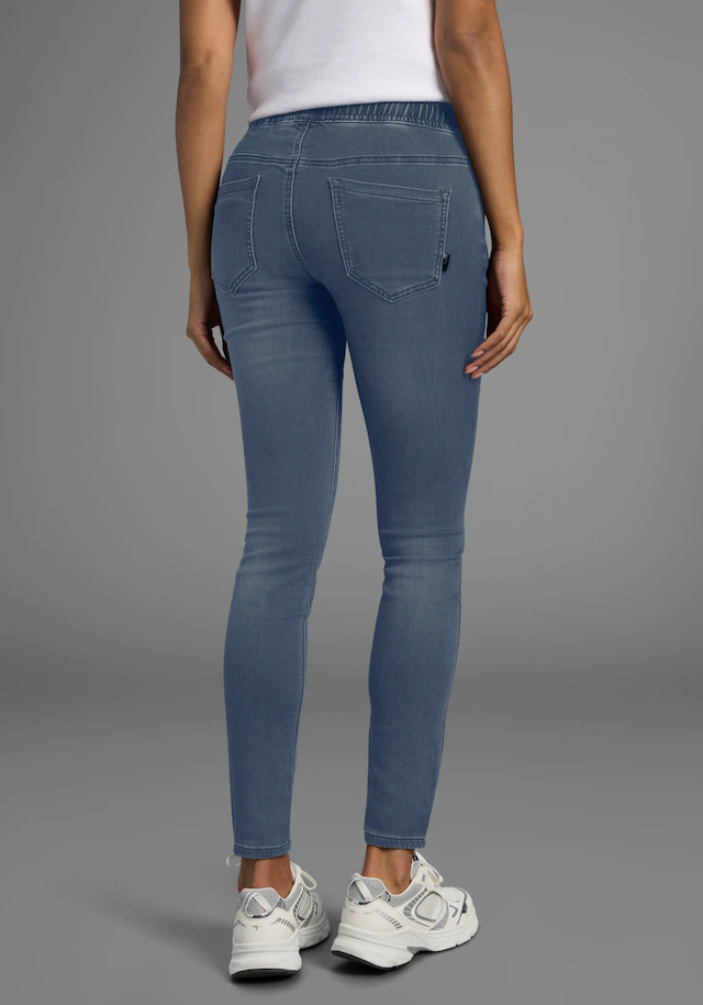 Arizona Stretch-Jeans weites Bein, normale Leibhöhe, knöchellang, mit Used-Waschung
