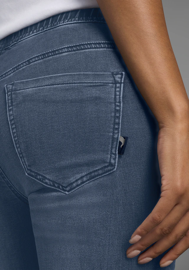 Arizona Stretch-Jeans weites Bein, normale Leibhöhe, knöchellang, mit Used-Waschung