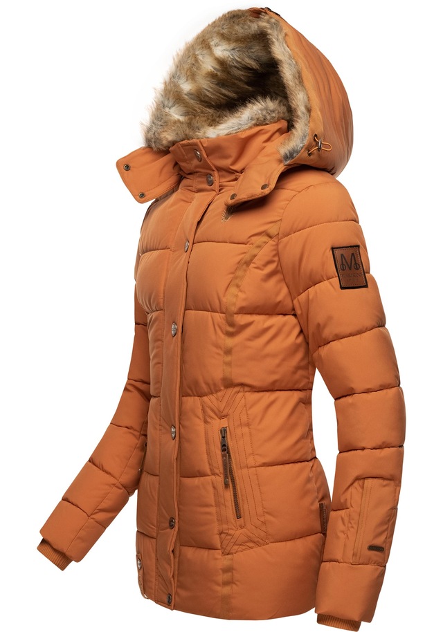 Marikoo Winterjacke »Nekoo« mit Kapuze stylische Damen Steppjacke mit großer Kapuze
