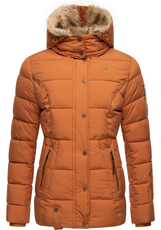 Marikoo Winterjacke »Nekoo« mit Kapuze stylische Damen Steppjacke mit großer Kapuze