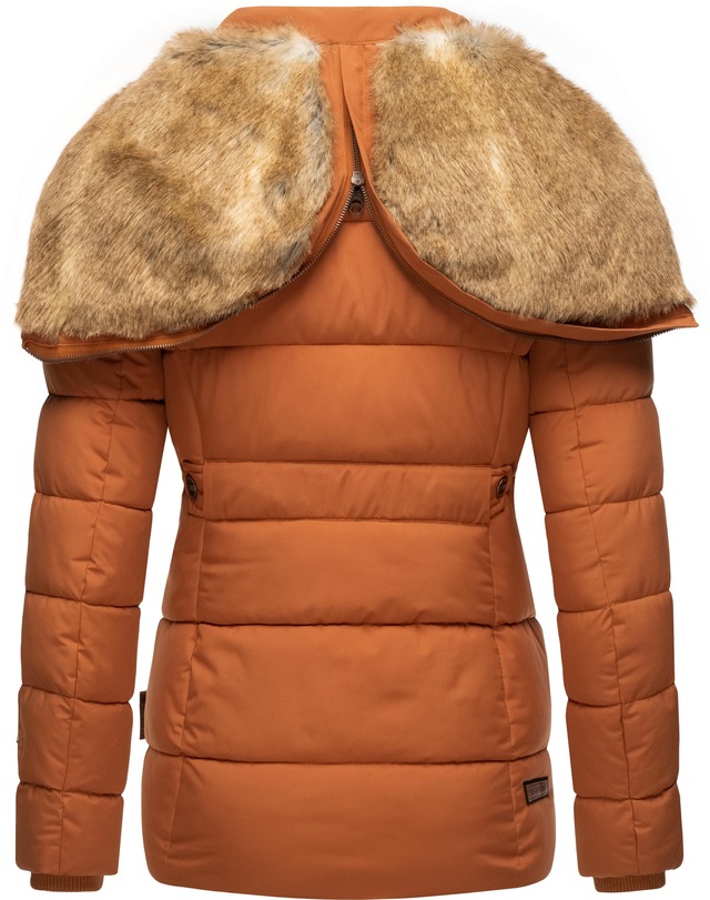Marikoo Winterjacke »Nekoo« mit Kapuze stylische Damen Steppjacke mit großer Kapuze