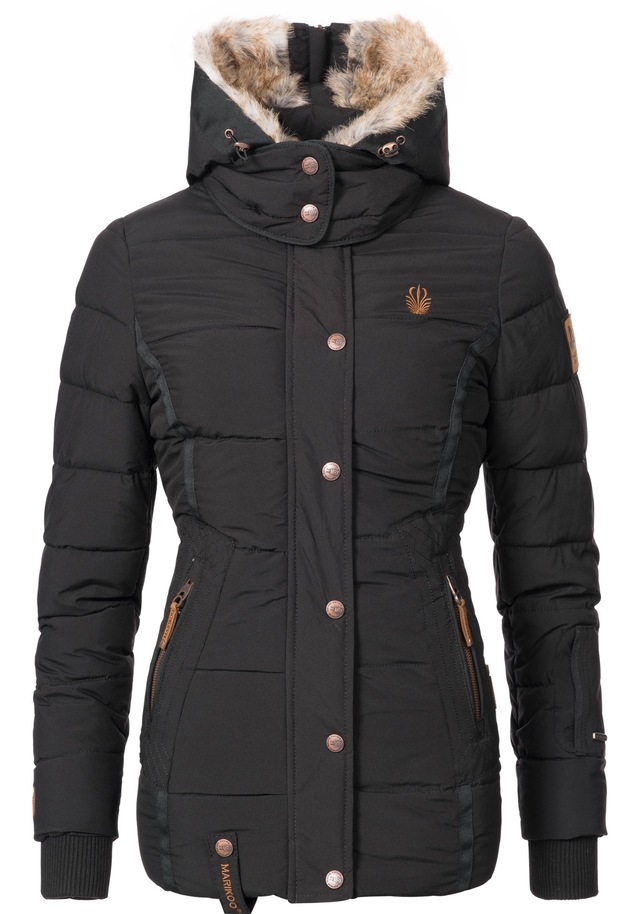 Marikoo Winterjacke »Nekoo« mit Kapuze stylische Damen Steppjacke mit großer Kapuze