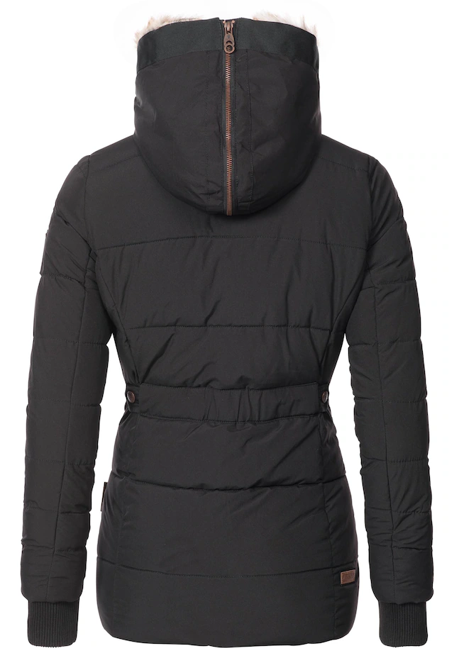 Marikoo Winterjacke »Nekoo« mit Kapuze stylische Damen Steppjacke mit großer Kapuze