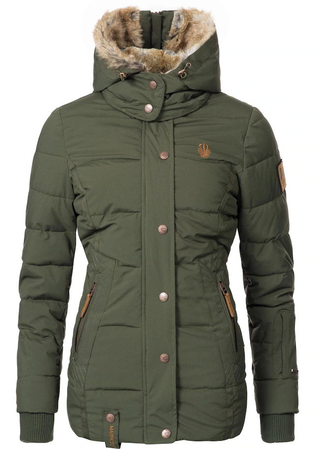 Marikoo Winterjacke »Nekoo« mit Kapuze stylische Damen Steppjacke mit großer Kapuze