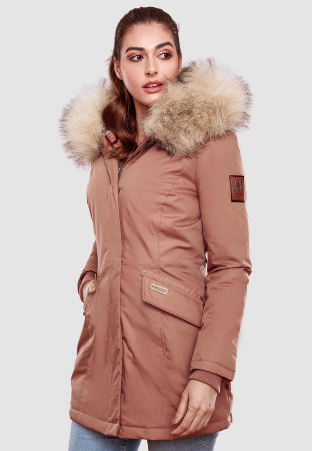Navahoo Wintermantel »Cristal« stylischer Damen Winterparka mit Kunstfell-Kapuze