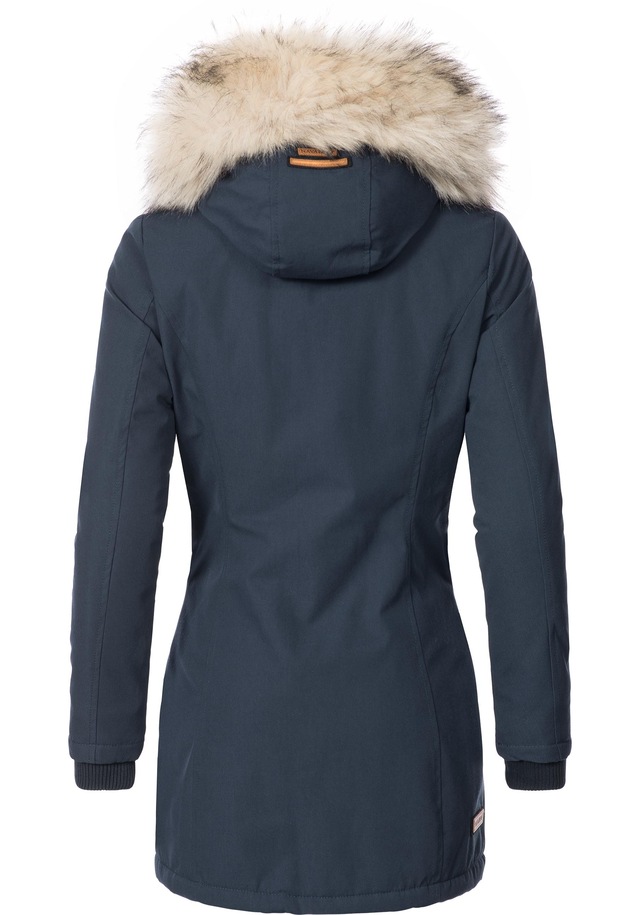 Navahoo Wintermantel »Cristal« stylischer Damen Winterparka mit Kunstfell-Kapuze