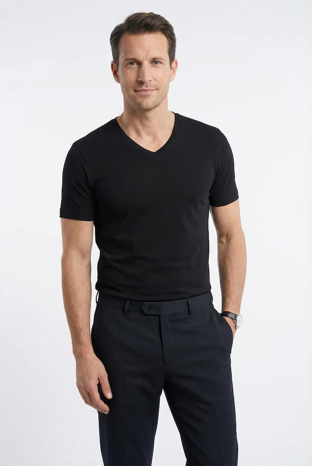 OLYMP T-Shirt »Casual« V-Ausschnitt, Ideal zum Unterziehen