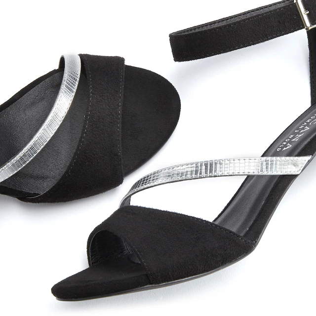 LASCANA Sandalette »offener Schuh, Riemchensandalette, Sommerschuh« High-Heel-Sandalette mit Riemchen VEGAN