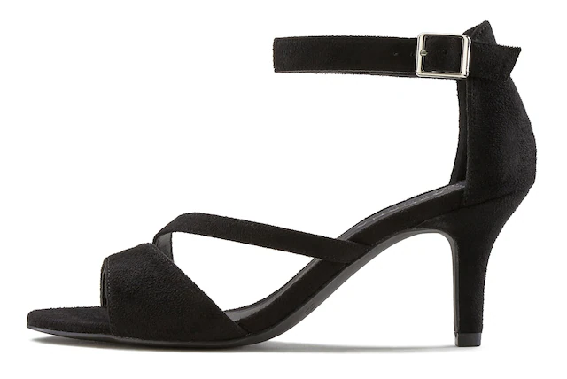LASCANA Sandalette »offener Schuh, Riemchensandalette, Sommerschuh« High-Heel-Sandalette mit Riemchen VEGAN