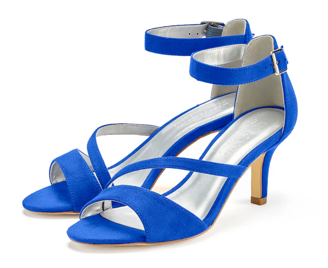 LASCANA Sandalette »offener Schuh, Riemchensandalette, Sommerschuh« High-Heel-Sandalette mit Riemchen VEGAN