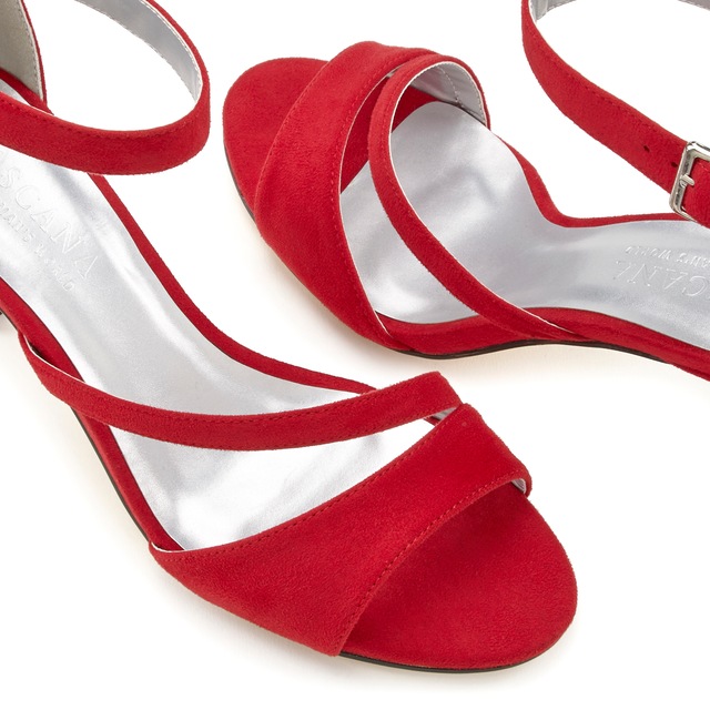 LASCANA Sandalette »offener Schuh, Riemchensandalette, Sommerschuh« High-Heel-Sandalette mit Riemchen VEGAN