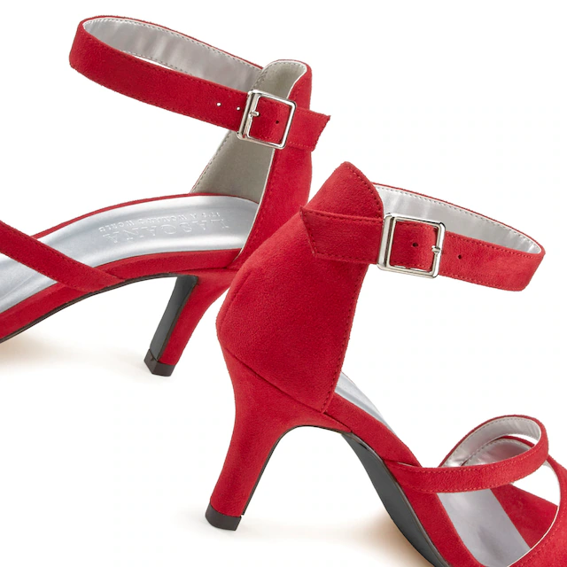 LASCANA Sandalette »offener Schuh, Riemchensandalette, Sommerschuh« High-Heel-Sandalette mit Riemchen VEGAN