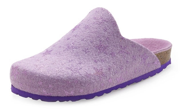 Vivance Dreams by Lascana Hausschuh »Pantolette, Clog, Pantoffel,« aus Filz mit wärmenden Korkfußbett & Sternenprint