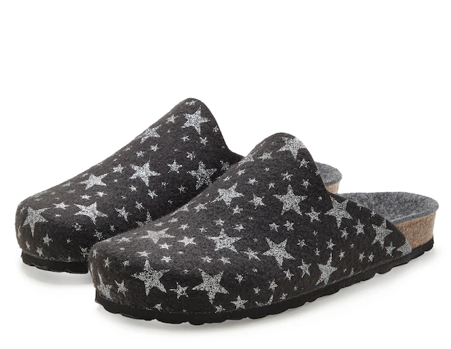 Vivance Dreams by Lascana Hausschuh »Pantolette, Clog, Pantoffel,« aus Filz mit wärmenden Korkfußbett & Sternenprint