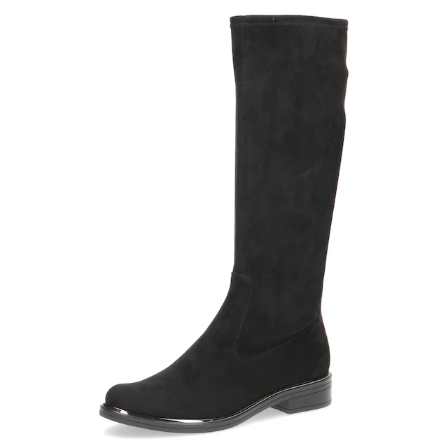 Caprice Schlupfstiefel , Blockabsatz, Langschaftstiefel in klassischer Linie, XS Schaft