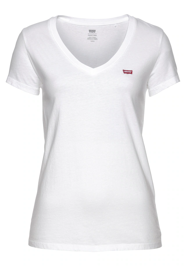 Levi's® V-Shirt »Perfect Tee« mit kleinem Batwing- Logo