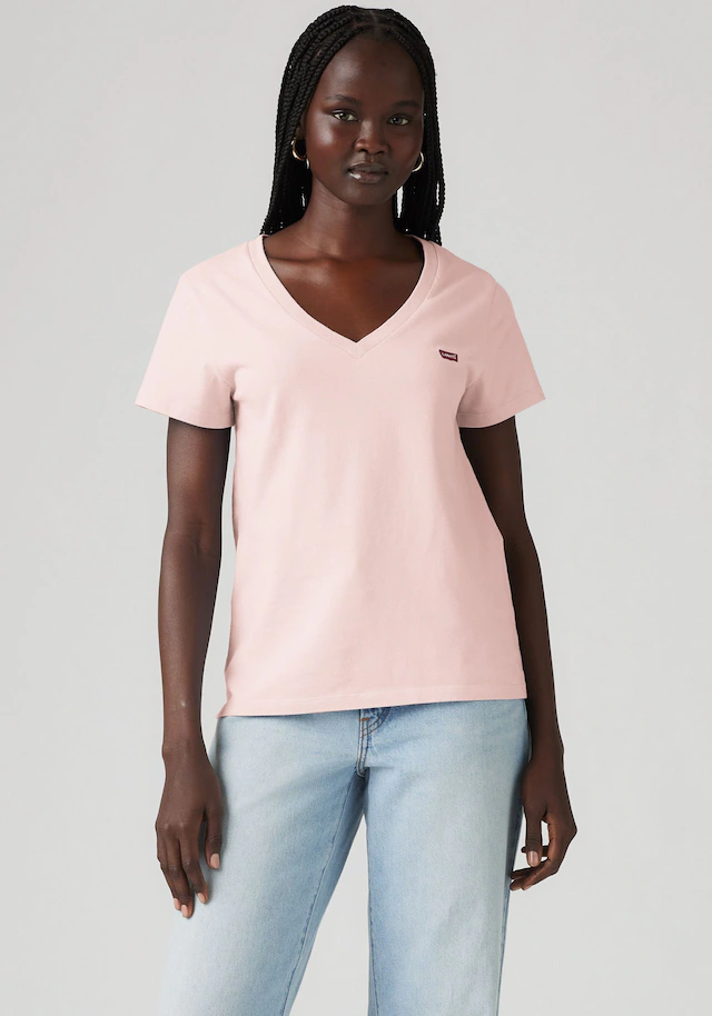 Levi's® V-Shirt »Perfect Tee« mit kleinem Batwing- Logo