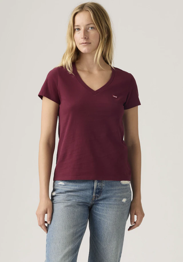 Levi's® V-Shirt »Perfect Tee« mit kleinem Batwing- Logo
