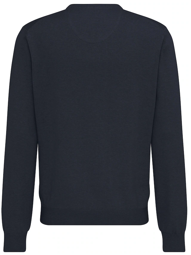 FYNCH-HATTON Strickpullover »FYNCH-HATTON Pullover mit V-Kragen« aus Baumwolle, mit V-Ausschnitt, bequeme Passform